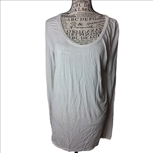 POL Women's Long Sleeve Top White Large